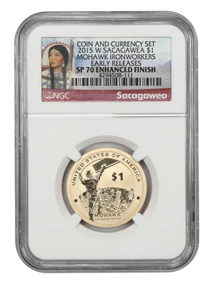 image for: 2015 Coin and Currency Set: NGC/PMG SP70/MS66EPQ Enhanced Finish (Early Releases)