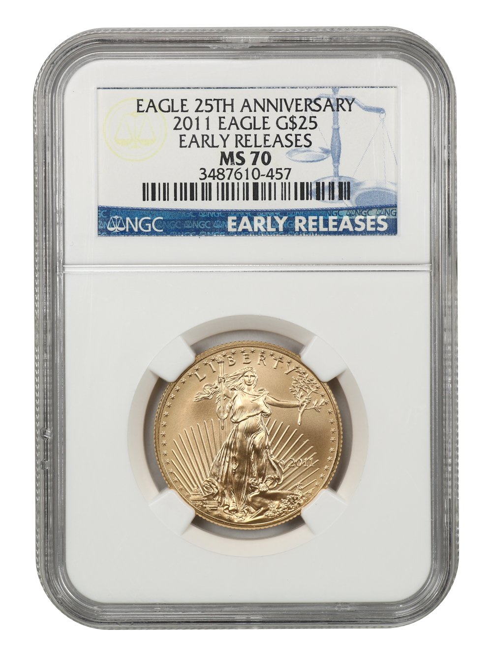 image for: 2011 Gold Eagle $25 NGC MS70 (Early Releases)