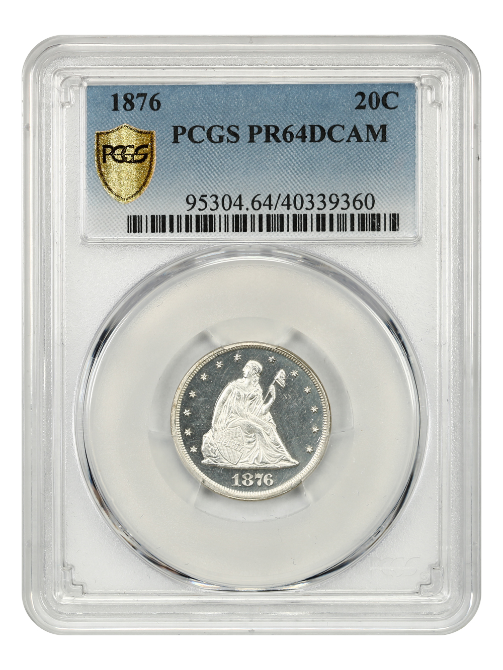 image for: 1876 20c PCGS Proof 64 DCAM