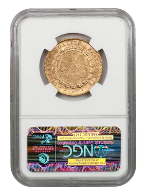 image for: France: 1904-A Angel 50 Fr NGC MS60 (KM-831)