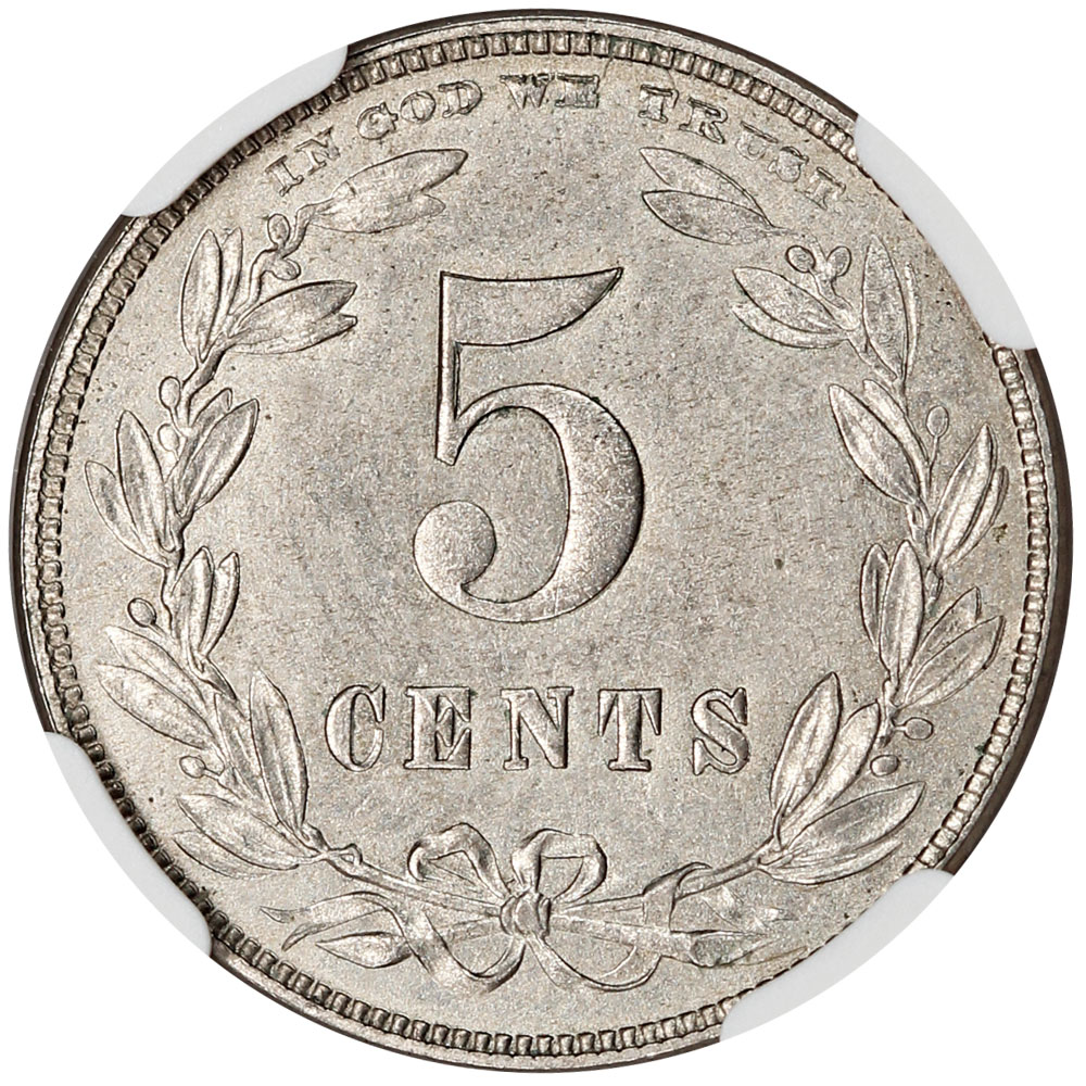 image for: 1867 J-566 P5c NGC Proof 63