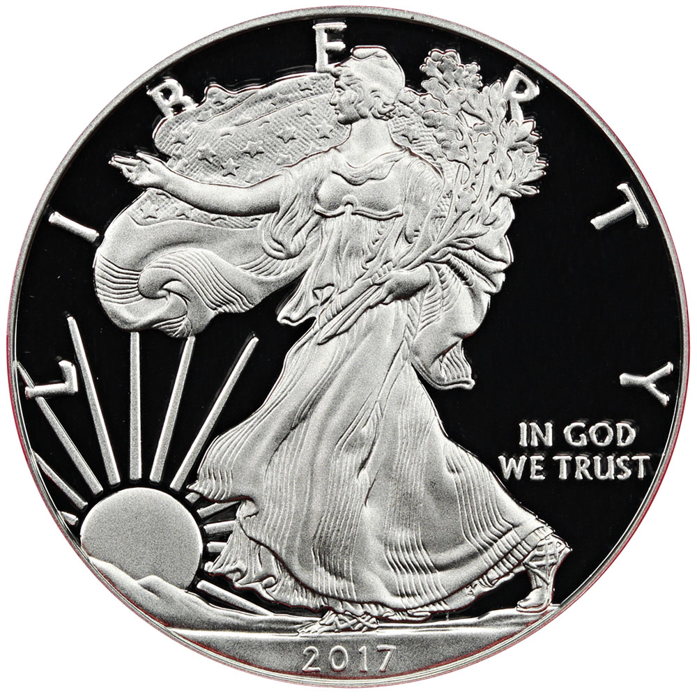 image for: 2017-S Silver Eagle $1 PCGS PR70DCAM (Congratulations Set  First Day of Issue)