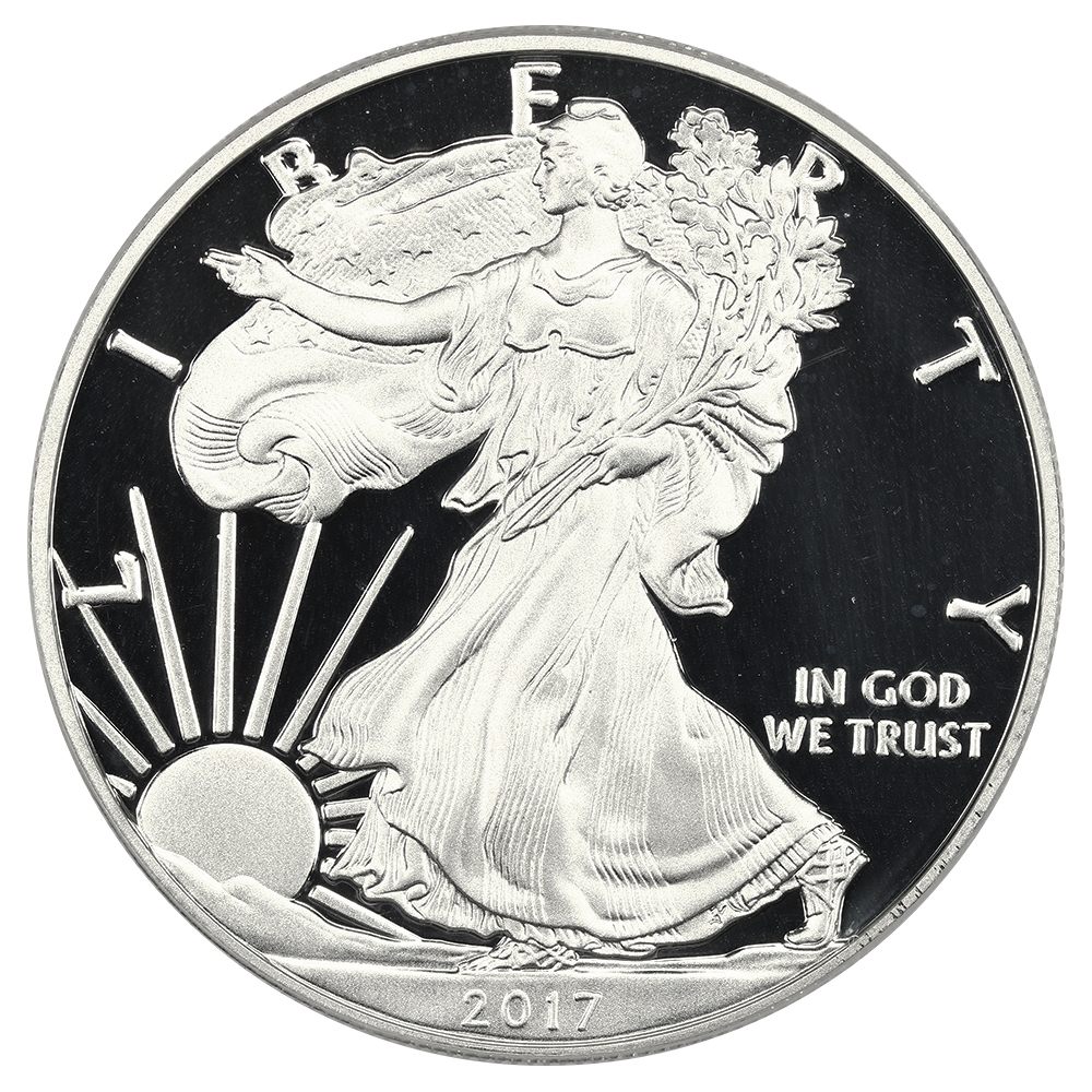 image for: 2017-S Silver Eagle $1 PCGS PR70 DCAM (First Strike  Congratulations Set)