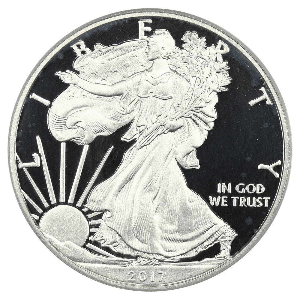 image for: 2017-S Silver Eagle $1 PCGS PR70DCAM (Congratulations Set  First Day of Issue)
