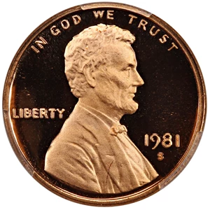 image for: 1981-S 1c PCGS Proof 70 RD DCAM (Type 1)