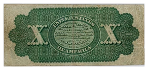 image for: FR. 95 1863 $10 Seal Type 2 PMG Very Fine 20