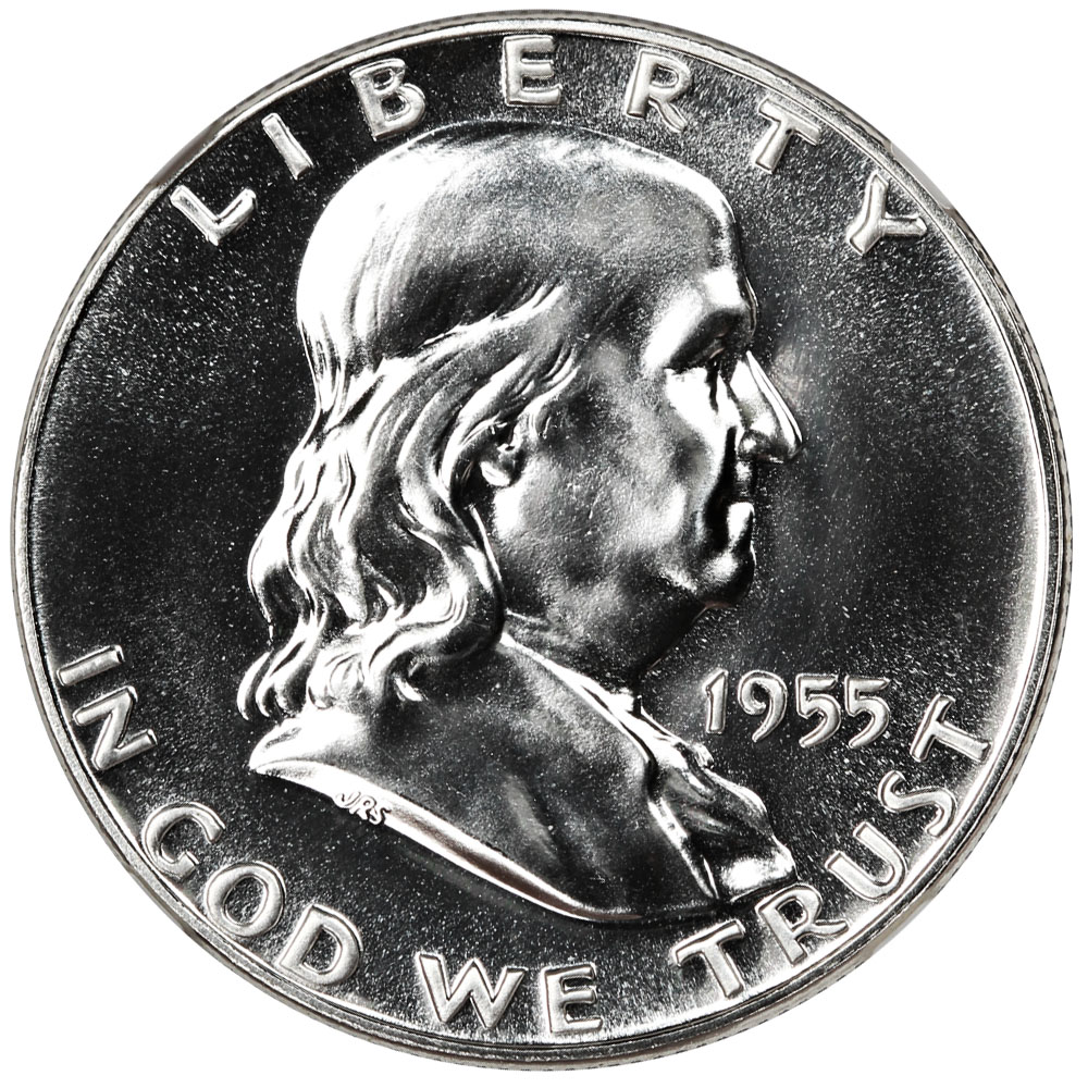 image for: 1955 Proof Set 1c-50c NGC Proof 68 (5 Coins)