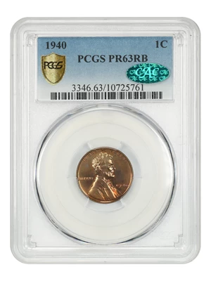 image for: 1940 1c PCGS/CAC Proof 63 RB