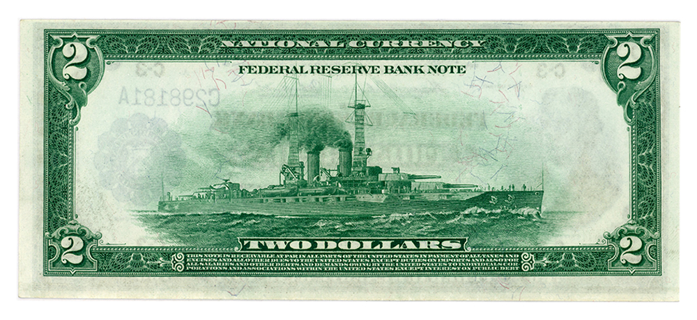 image for: FR. 753 1918 $2  Philadelphia Legal Tender PCGS Choice New 63 (The Rickey Collection)