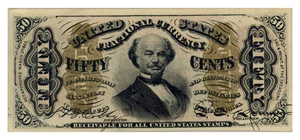 image for: FR. 1327 Head of General Spinner 50c PMG About Unc 58
