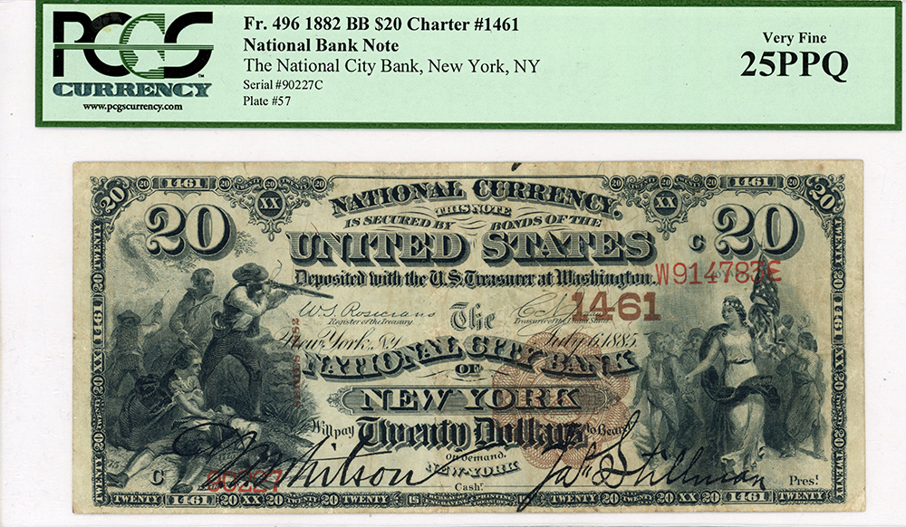 image for: FR. 496 1882 BB $20 Legal Tender PCGS Very Fine 25PPQ (Charter #1461)