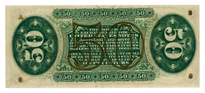 image for: FR. 1366 Fractional Currency 50 cent Justice PCGS Extremely Fine 40PPQ (Third Issue)