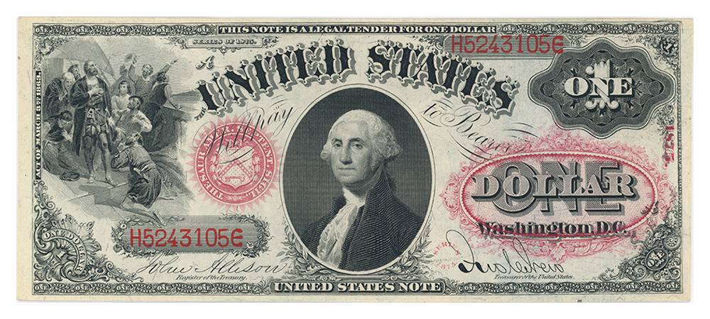 image for: FR. 20 1875 $1 Legal Tender PCGS Very Choice New 64PPQ