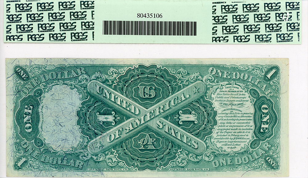 image for: FR. 20 1875 $1 Legal Tender PCGS Very Choice New 64PPQ