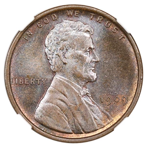 image for: 1909 Lincoln 1c NGC MS65 BN