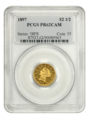 image for: 1897 2 1/2 PCGS Proof 62 CAM