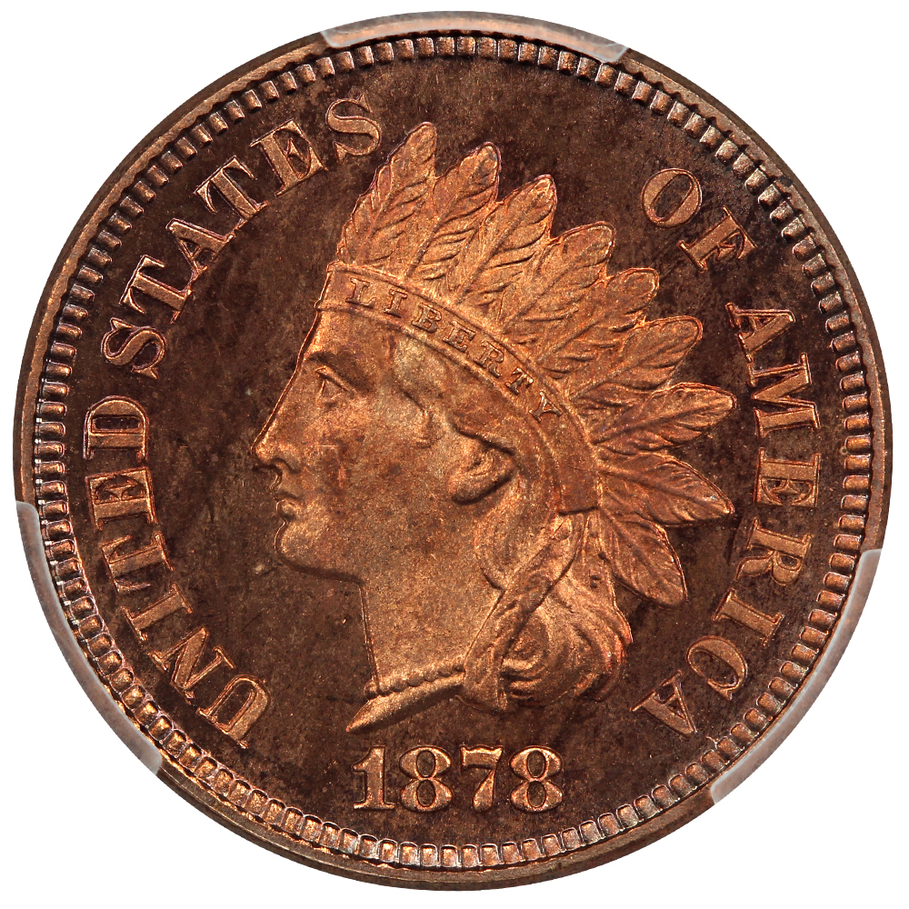 image for: 1878 1c PCGS Proof 65 RD CAM