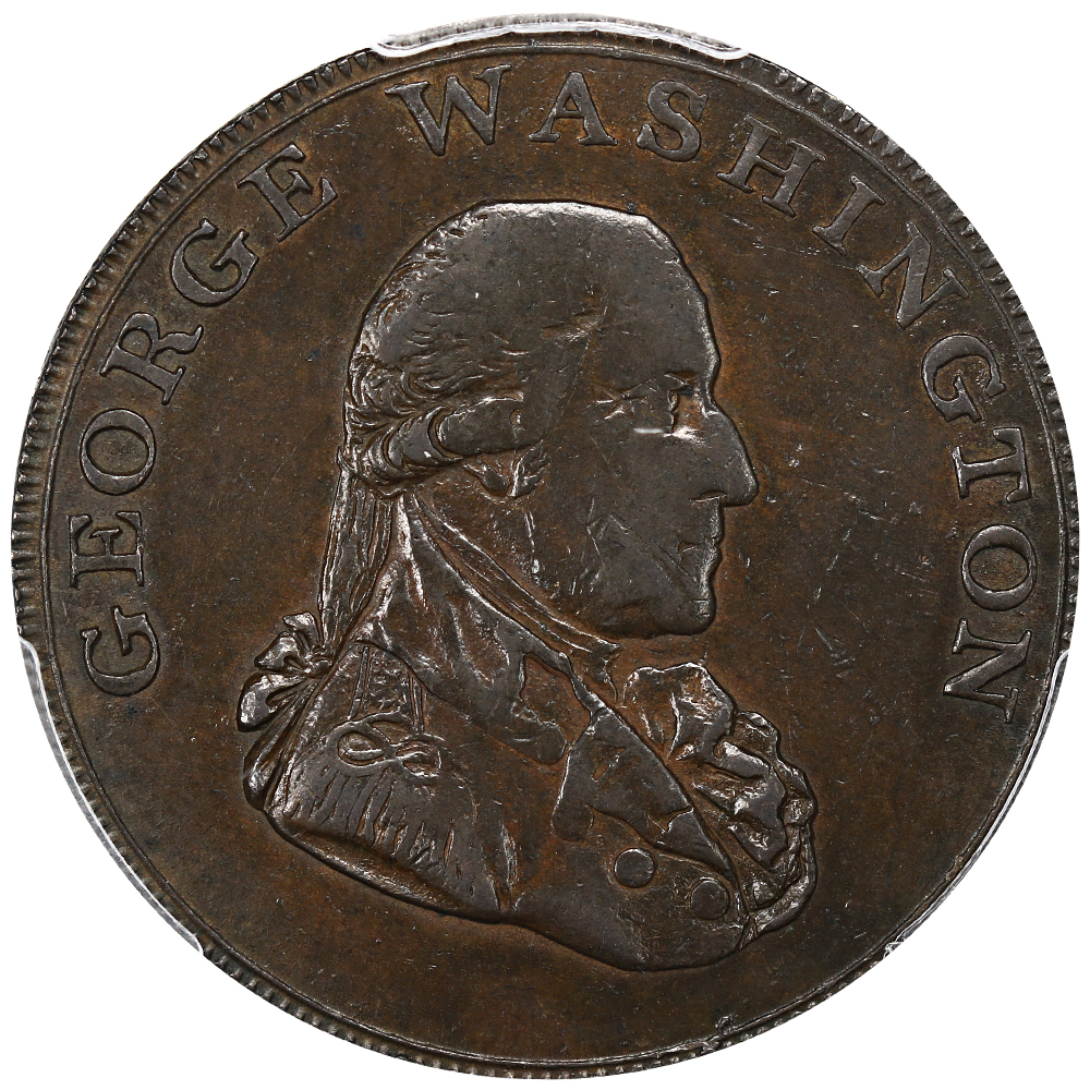 image for: 1795 Washington LIBERTY AND SECURITY 1/2 P PCGS XF45 (BIRMINGHAM Edge)
