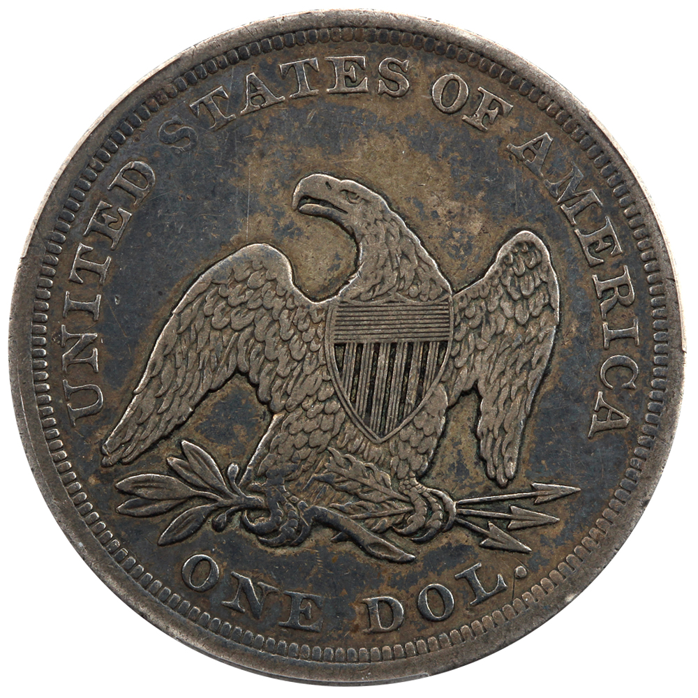 1842 $1 MS60 CAC thumbnail 2