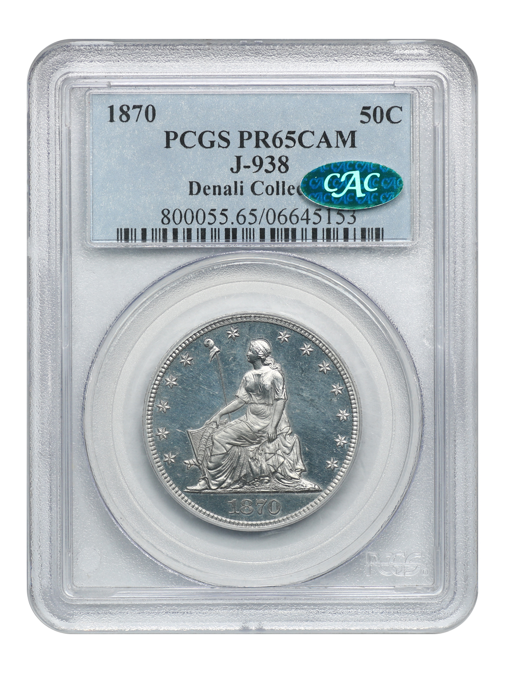 image for: 1870 J-938 P50c PCGS/CAC Proof 65 CAM ex: Denali Collection