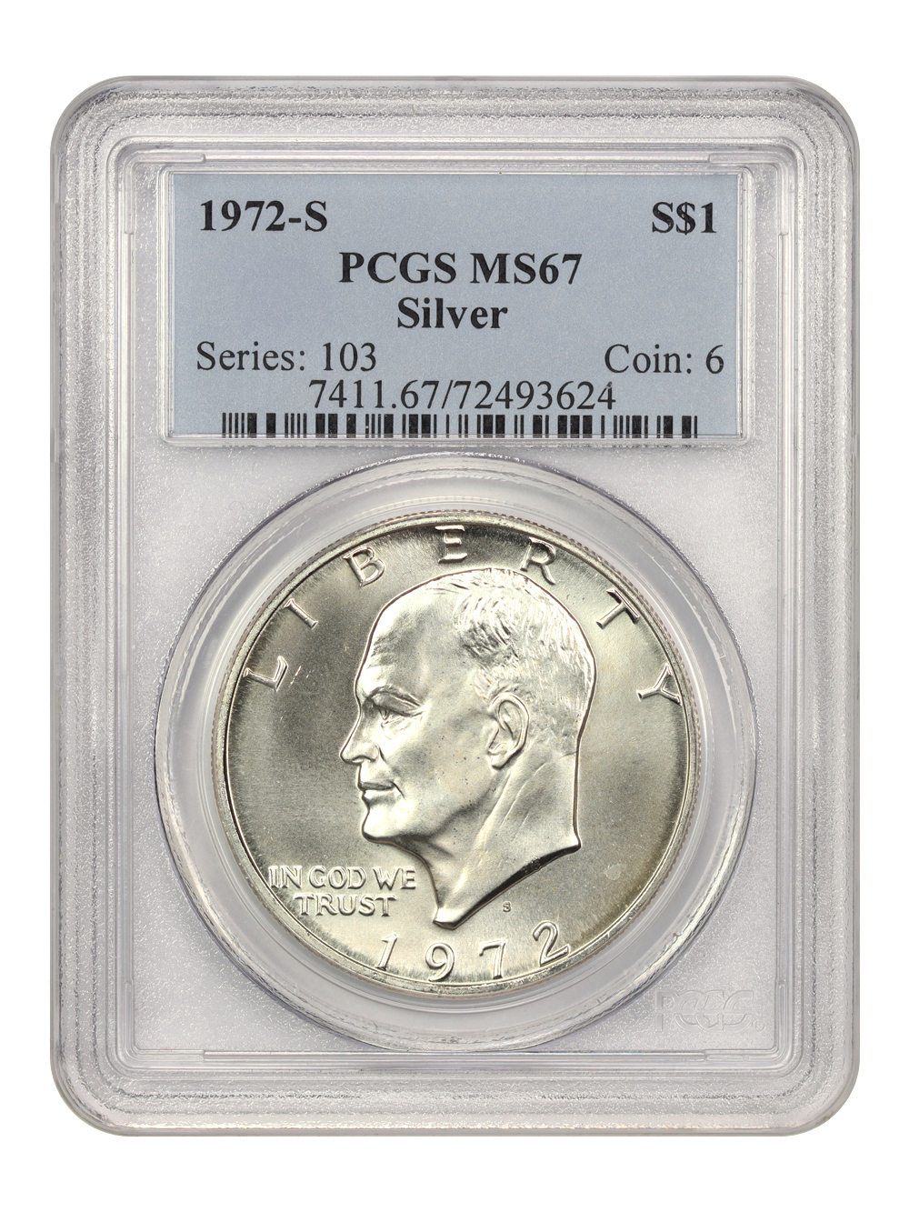1972-S $1  Silver MS67 thumbnail 12