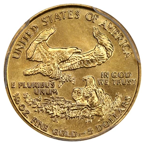image for: 1989 Gold Eagle $5 PCGS MS68