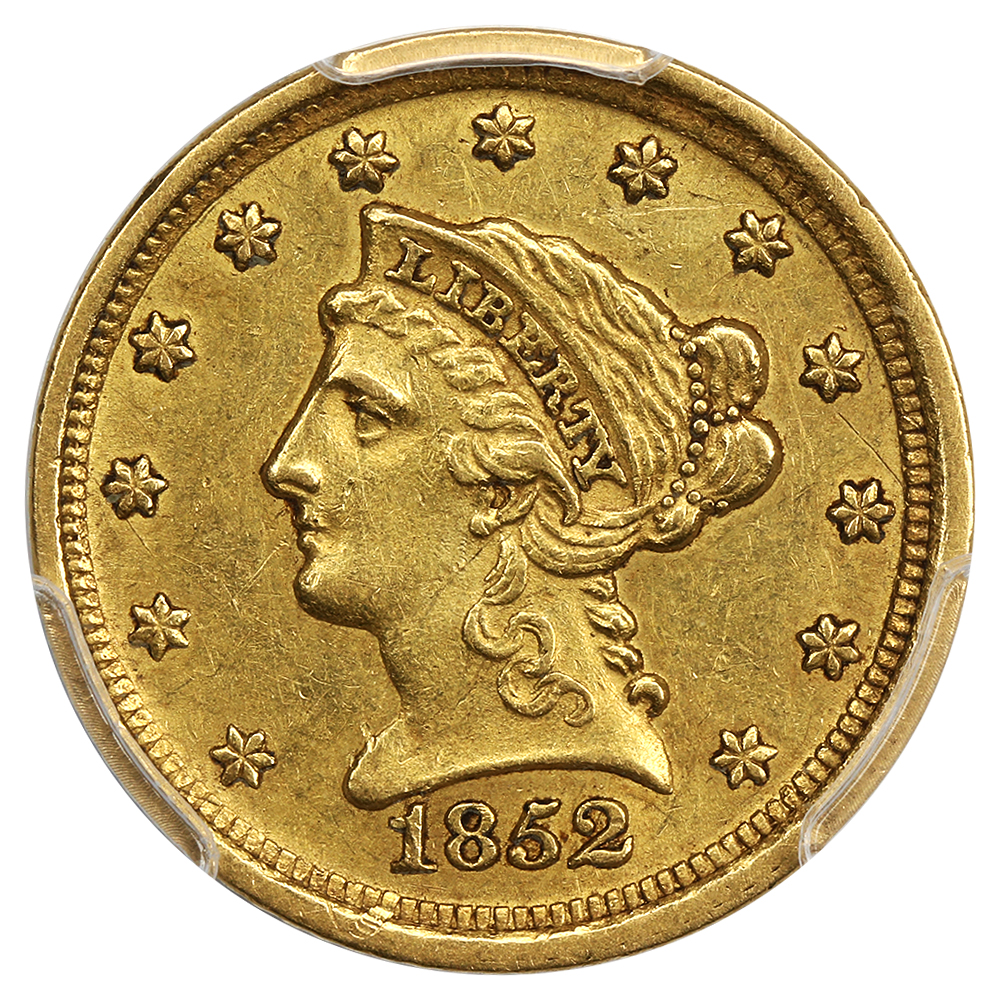 image for: 1852-D $2 1/2 PCGS AU53