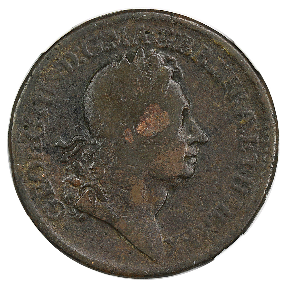 image for: 1722 Rosa Americana 2 Pence NGC VG-08 (No Period)