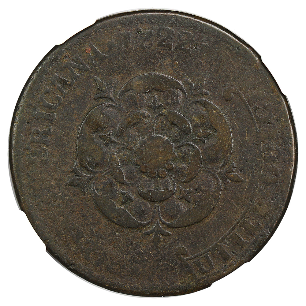 image for: 1722 Rosa Americana 2 Pence NGC VG-08 (No Period)