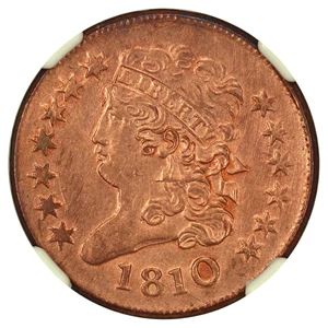 image for: 1810 1/2c NGC AU Details (Cleaned C-1)