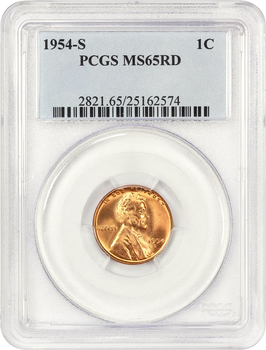 1954-S 1c MS RD MS63 RD thumbnail 25