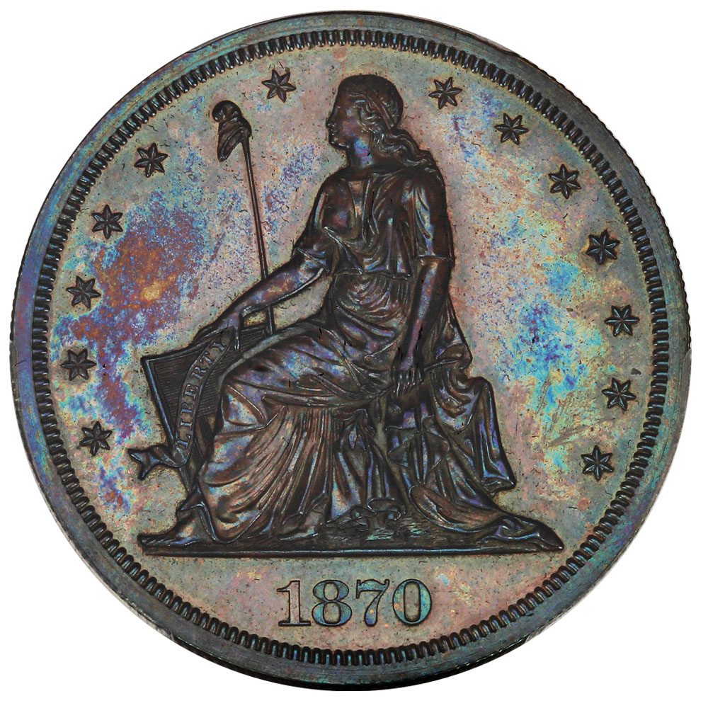 image for: Pattern: 1870 P$1 PCGS Proof 64 BN (J-1004)