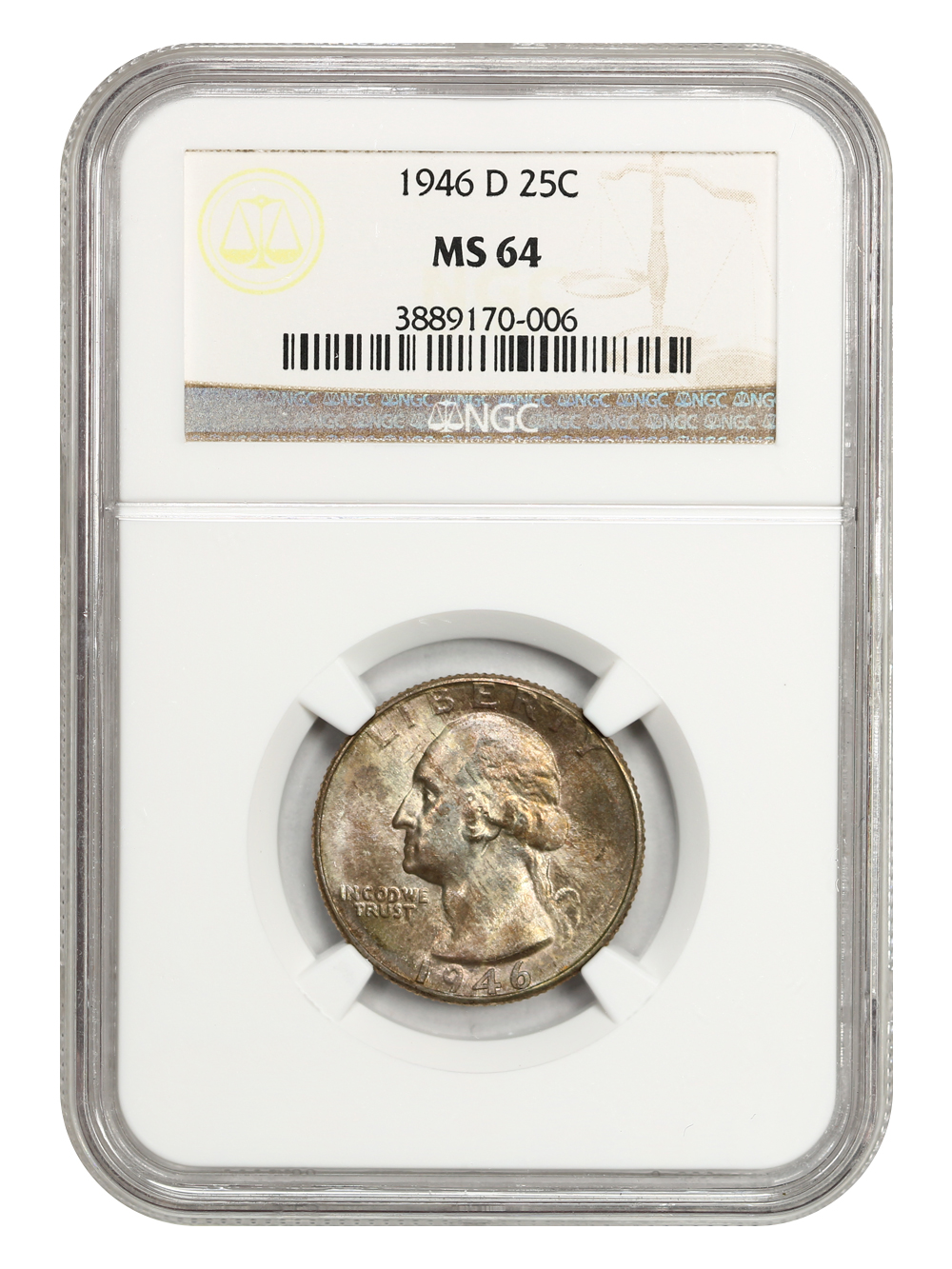 1946-D 25c VF20 thumbnail 4