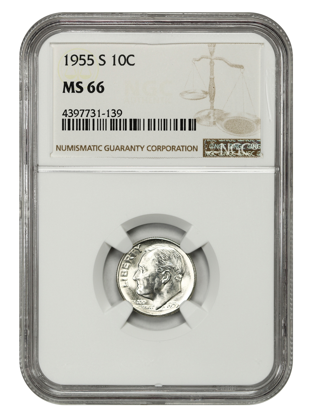 1955-S 10c VF20 CAC thumbnail 20