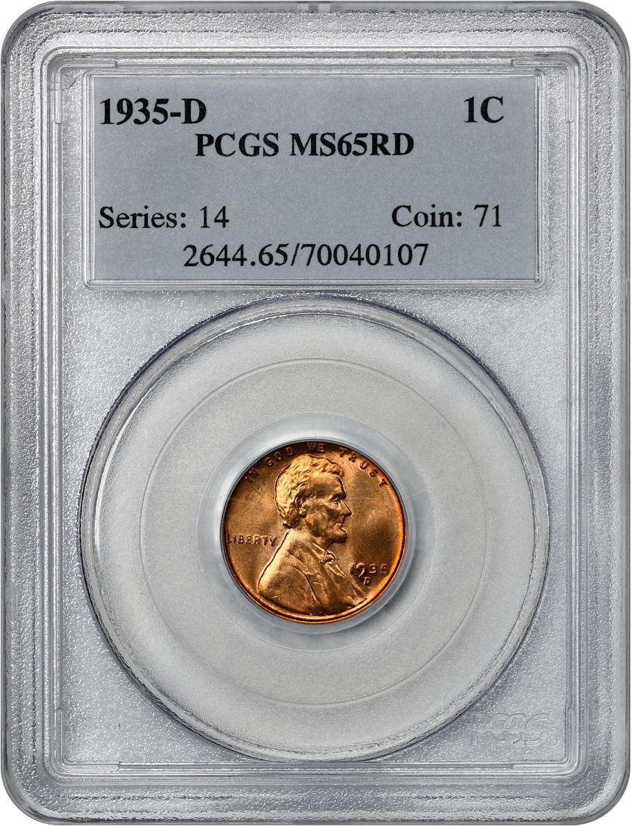 1935-D 1c MS RD MS62 RD CAC thumbnail 21