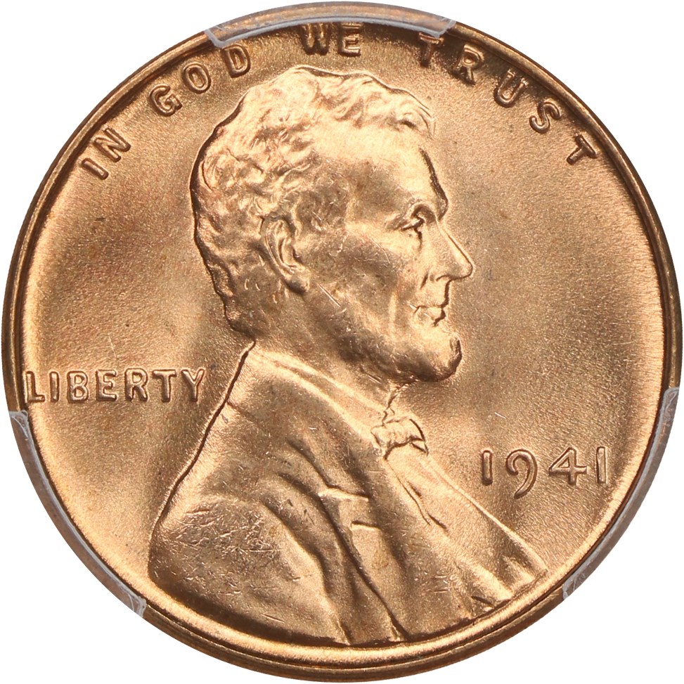 1941 1c PCGS MS66 RD