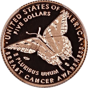 image for: 2018-W Breast Cancer $5 PCGS Proof 69 DCAM (First Strike)