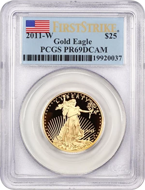 image for: 2011-W Gold Eagle $25 PCGS Proof 69 DCAM (First Strike)