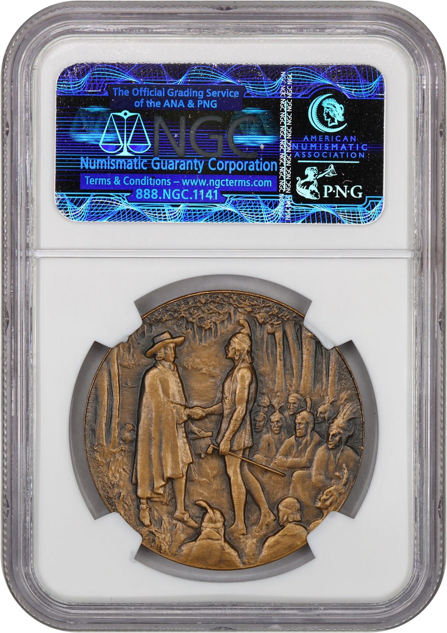 image for: 1932 William Penn  Bronze SC$1 NGC MS66 (HK-462)