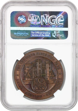 image for: 1915 Pan-Pac Expo State Seal/LA Expo rev Bronze SC$1 NGC MS62 BN (HK-406)