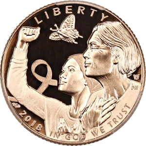 image for: 2018-W Breast Cancer $5 PCGS Proof 69 DCAM