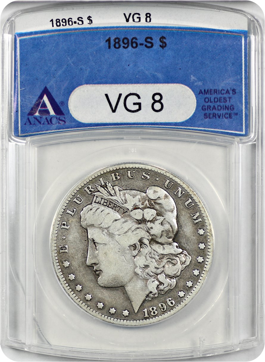 1896-S $1 VG8 CAC thumbnail 3