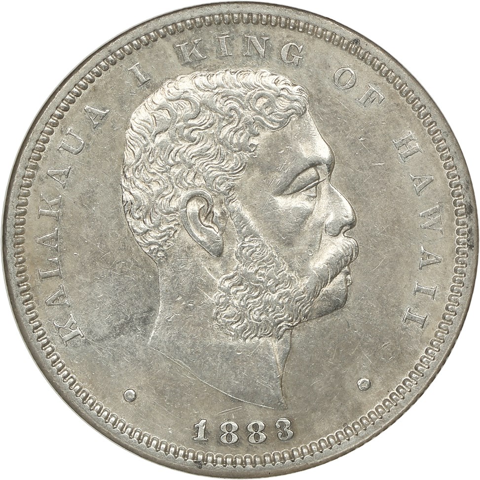 image for: 1883 Hawaii 50c NGC AU55