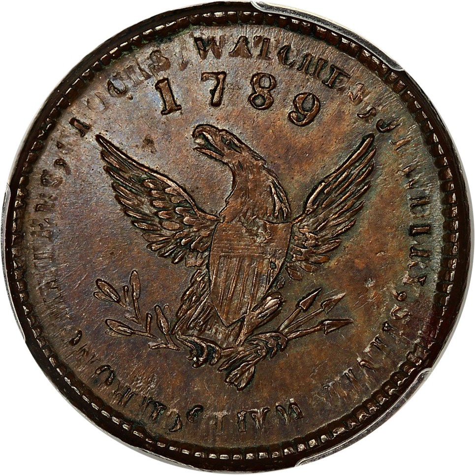 image for: 1789 Mott Token PCGS/CAC MS62 (Thick Engrailed Edge)