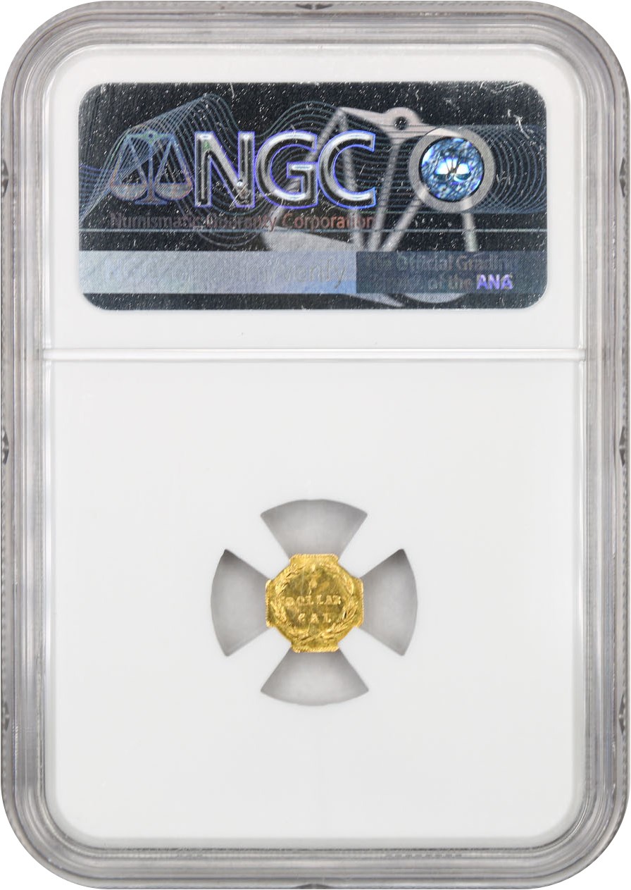 image for: 1874 Cal. Gold 25c NGC MS62 (BG-775)