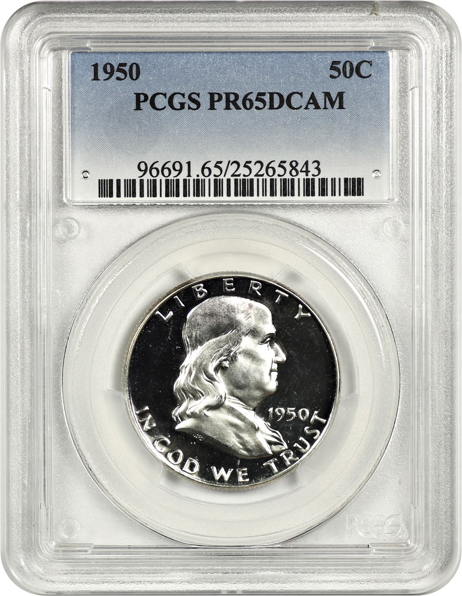 image for: 1950 50c PCGS Proof 65 DCAM