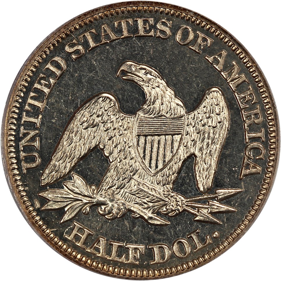 image for: 1858 50c PCGS/CAC Proof 63+ CAM ex: Perfection Collection