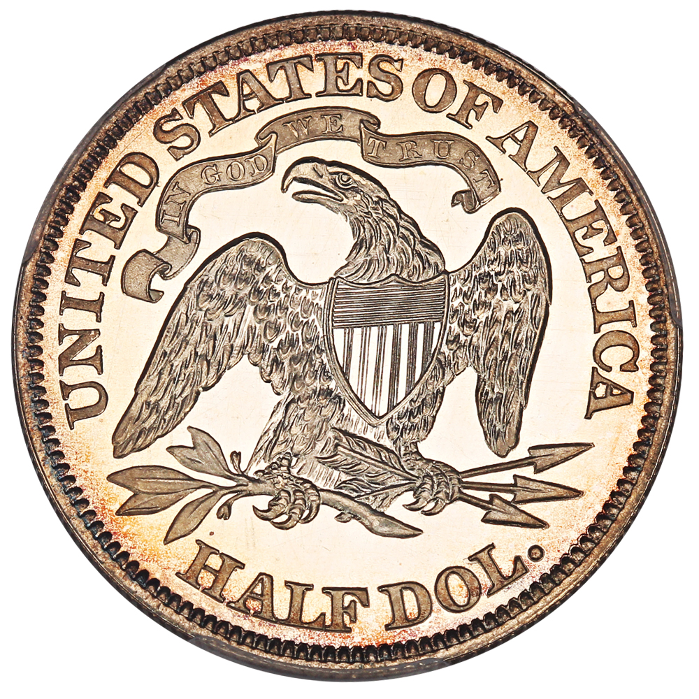 image for: 1866 50c PCGS/CAC Proof 66+ DCAM (Motto) ex: Perfection Collection