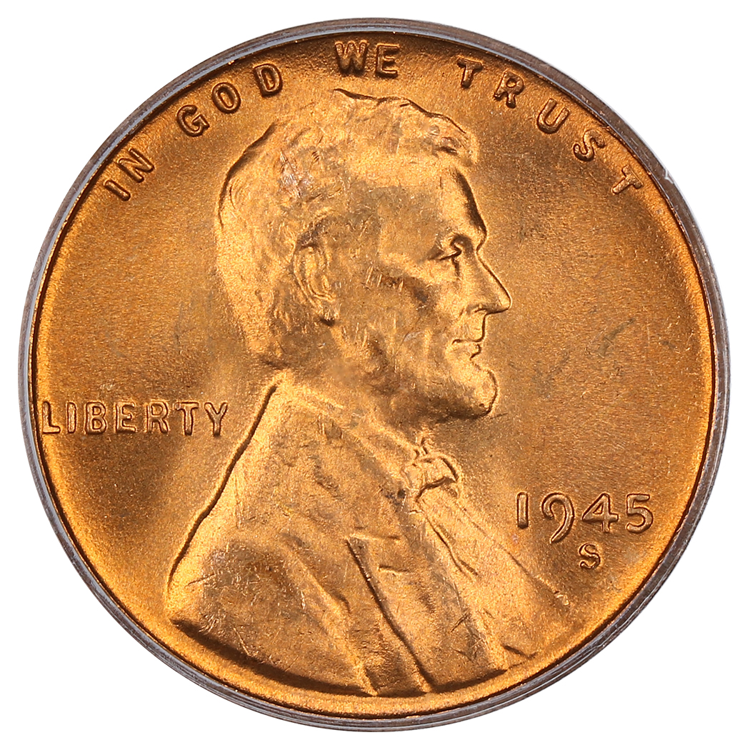 1945-S 1c PCGS MS66 RD