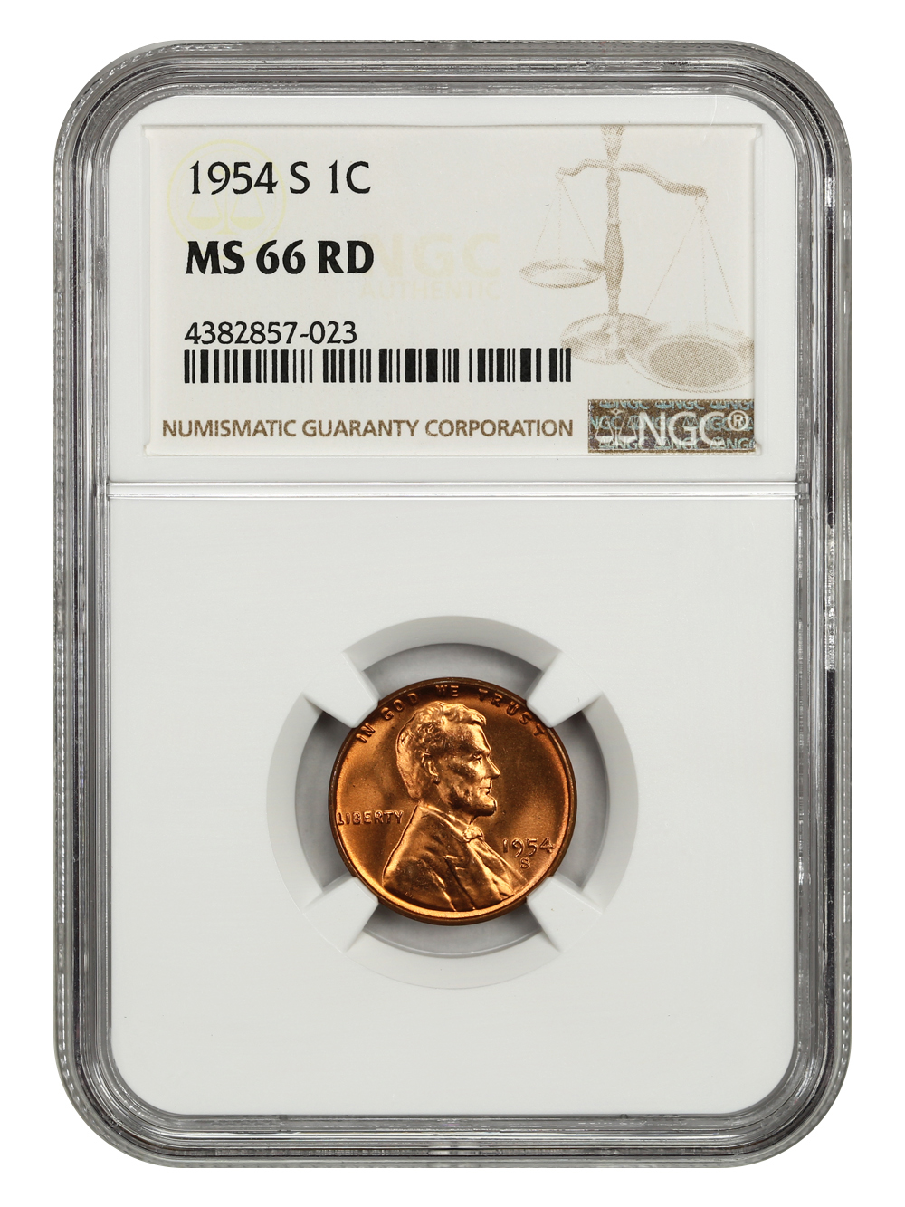 1954-S 1c MS RD MS66 RD CAC thumbnail 11